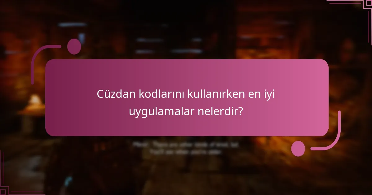 Cüzdan kodlarını kullanırken hangi yaygın sorunlar ortaya çıkar?