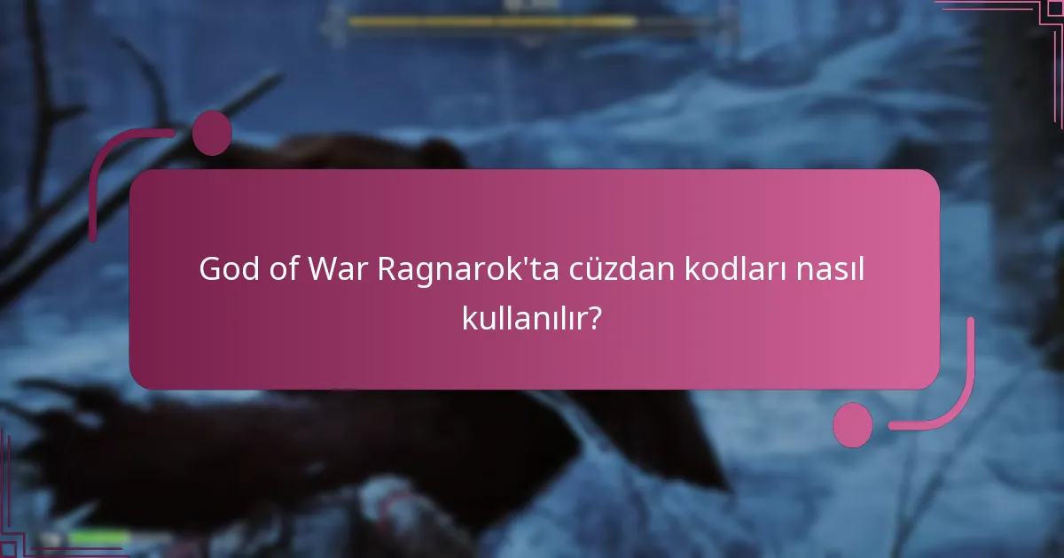 Cüzdan kodları God of War Ragnarok ekosisteminde nasıl çalışır?